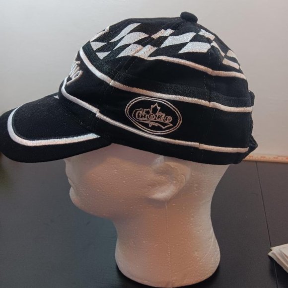 Choko Design Racing Velcro Back Trucker Hat. Black & White. Good Condition - Picture 2 of 5